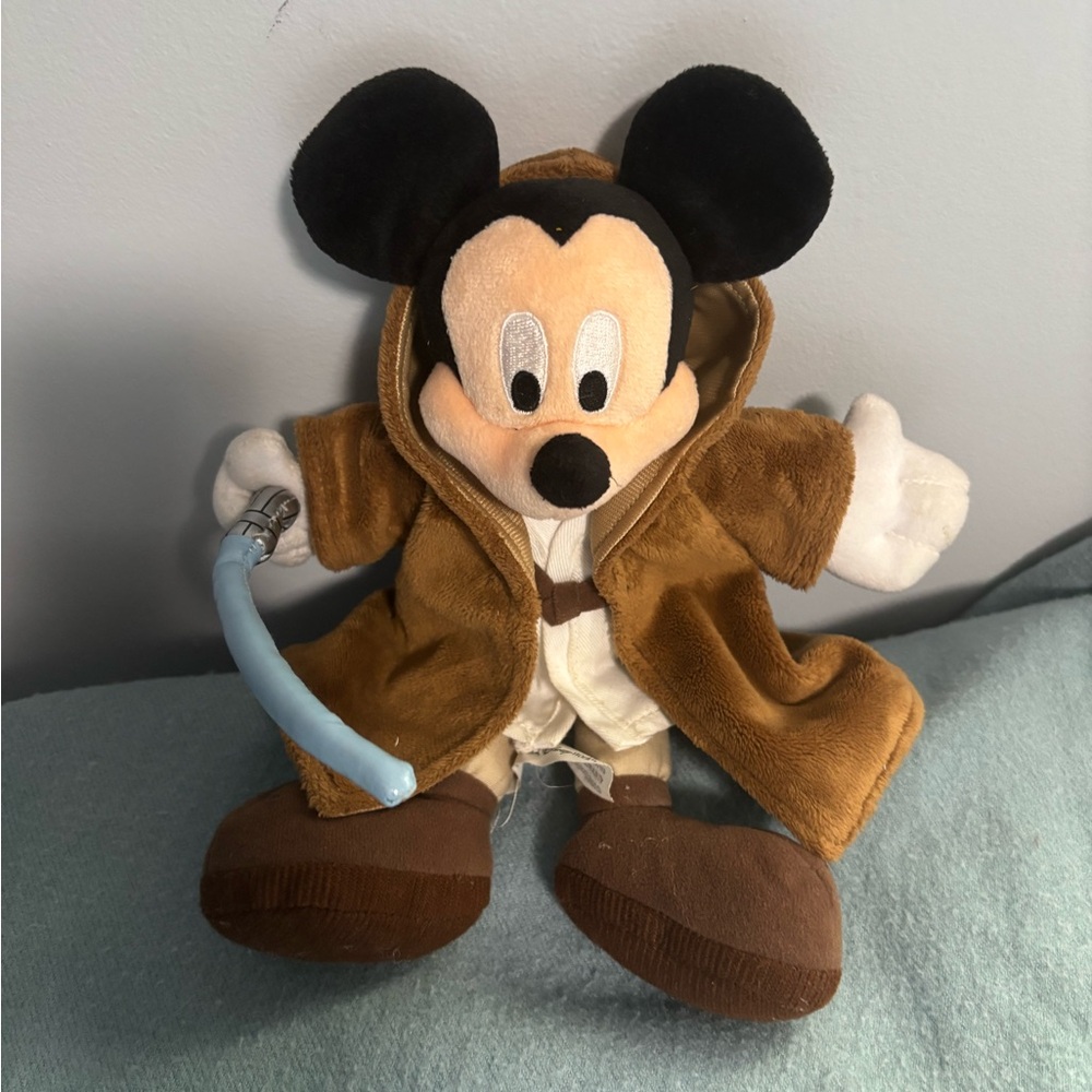 Vintage Disney Mickey Mouse Jedi Plush - Brown and Black